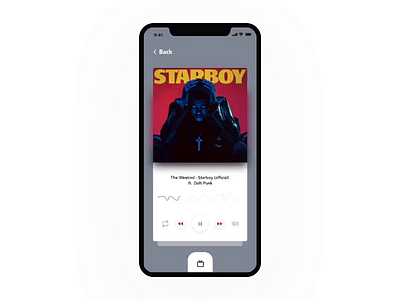 Music Player Interaction animated app cards gradient interaction interaction design landing landing page music album music app music player music player app page ui ux website