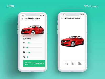 Car Insurance Claim using AR - UI/UX inspiration # Adobe XD 3d 3d animation adobe xd adobe xd design aniamted gif app car insurance insurance app interaction design interactive interactive prototype mobile motion ui ux