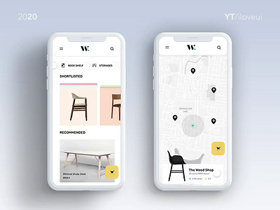 E-commerce Furniture app UI/UX interaction adobexd app card animation design furniture furniture app furniture design interaction interaction design interactive design page scroll ui uiuxdesign ux