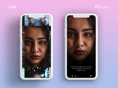 Animated Image Gallery View using Adobe Xd 2020 | UI/UX Inspirat app interaction interaction design landing page photography ui ux