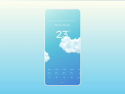 Weather Forecast Mobile App Animation after effects animation app design gradient interaction ui ux weather app