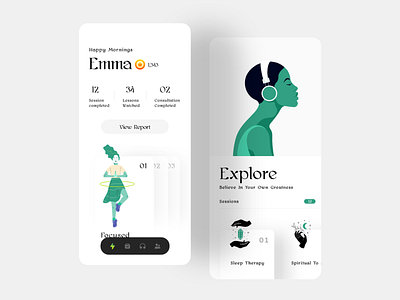 Wellness & meditation app concept