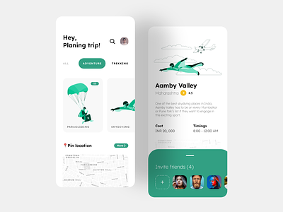 Travel App adventure app adventure package app interaction interaction design package tourists travel ux