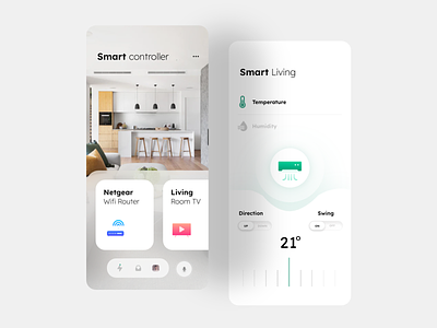 Smart home App with controller app controller app interaction interaction design ios smart app smart app smart controller smart home smart home app ux