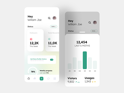 Social media app UI screen