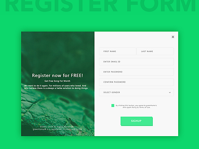 Register Form Ux register signup form signup form for web ux design