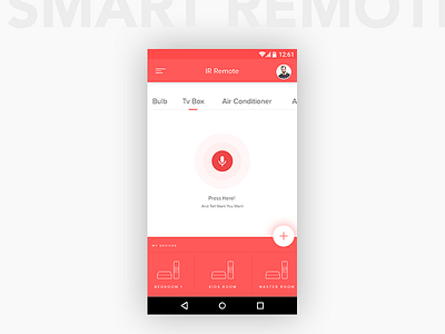 Smart Remote android app design ir material minimal remote smart