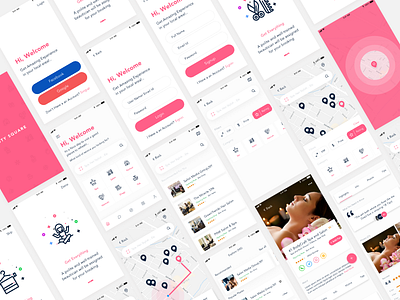 iOS App UX for Beauty Shop beauty parlar beauty shop app ecommerce app ios app mobile app ux prototype ux flow