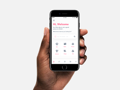 Beauty Squre Local Services App Ux app beauty fleet icons invite ios search services