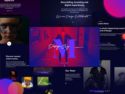 Design Agency Website agency ux ui gradient website landing page minimal design ux