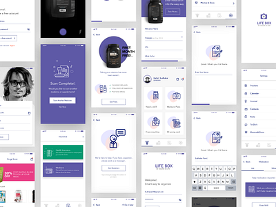 Medicine Organizing App Ux app drug gradient icons ios medicine profile scan ui ux