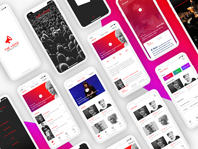 Inspirational Talks Online App app colours gradient inspirational inspire talk ted ui ux