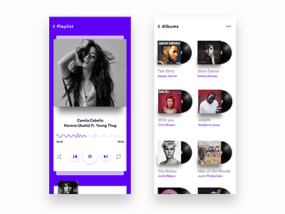 Music App Ui Ux album app cards gif gradient music playlist radio ui ux