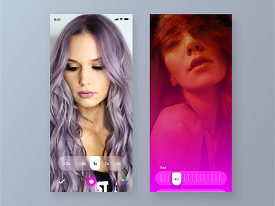 Photoedit App album brightness color edit gradient photo tone ui ux