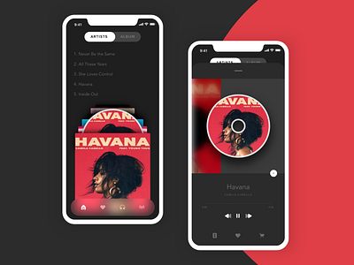 Music Player App UI Inspirations app cards gradient interaction interaction design music app music player music player app music player ui ui uiux ux