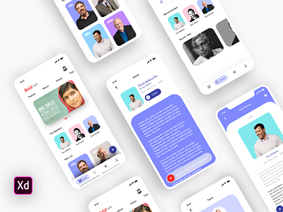 Talk - Mobile App UI UX adobe adobexd app daily ui challenge dailyui ios ios app layoutdesign mobile interface reader app speaker speaking talk ui ui inspiration ux