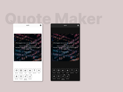 Quote Maker App UI design mobile ui quote quote maker ui ui