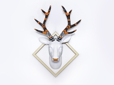 Dear my Deer acrylic art christmas deer handmade posca
