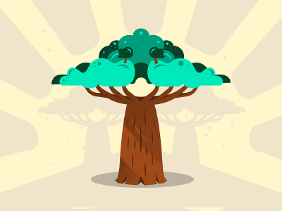 Baobab - Family Tree Project assoconnect baobab flatdesign illustrator startup tree