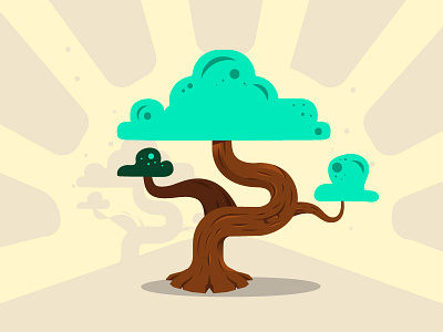 Bonzaï Flat Design - Family Tree Project bonzaï flatdesign illustrator project startup tree