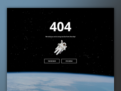 404 Page 404 error space ui ux
