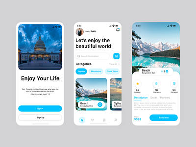 Travel App app app design branding brochure design business card design flyer design graphic design mobile app social media post travel app travel mobile app ui