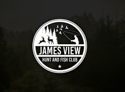 James View Hunt & Fish Club Logo brand identity