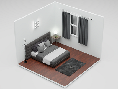 BEDROOM 3d animation app branding design graphic design logo ui vector