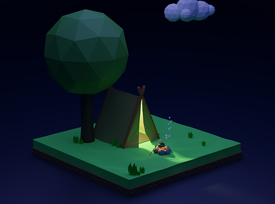 🏕️NIGHT LIFE🏕️ 3d animation app branding design graphic design logo motion graphics ui vector