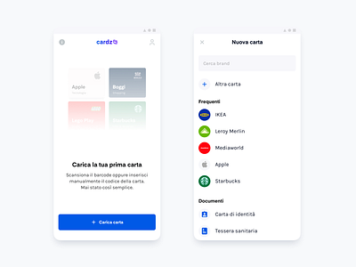 Cardz UI Concept | Welcome screen material design ui design ux design visual design