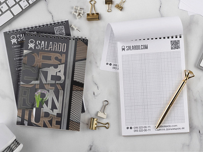 Branded notebook design for SALARDO company branding design graphic design notebook notepad typography