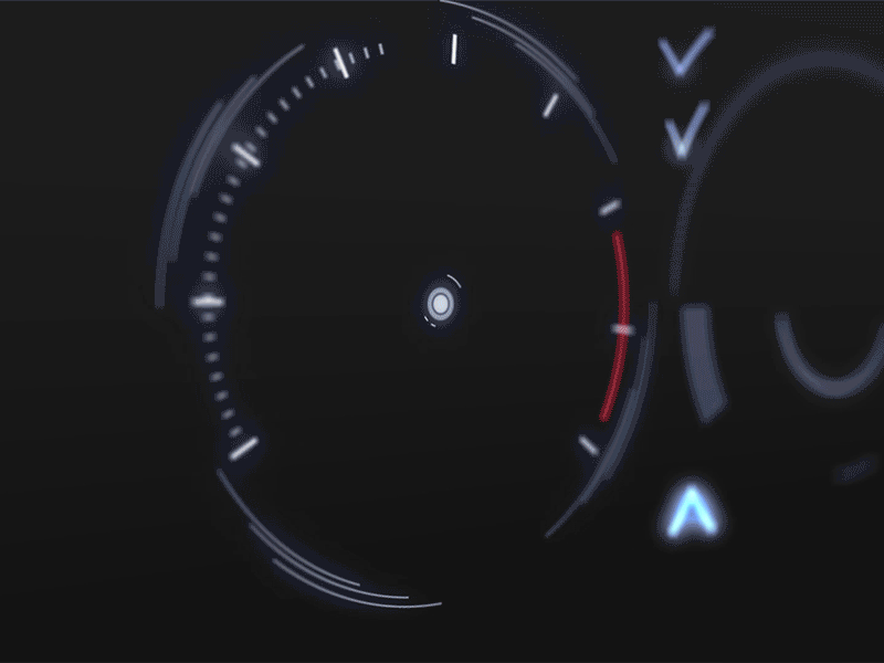 Car Tachometer after effect analog tachometer dashboard rev up the engine rpm tachometer
