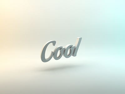 3D rendered text 3d cool lightbox typography