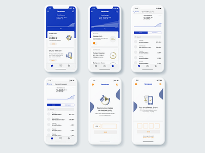 Ferratum Mobile Bank design concept