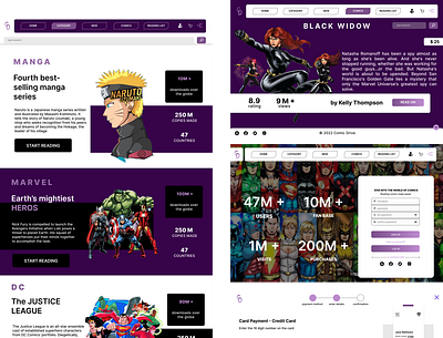 Online comics - website branding graphic design logo ui