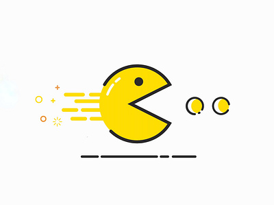 Pac-man! design illustration yellow