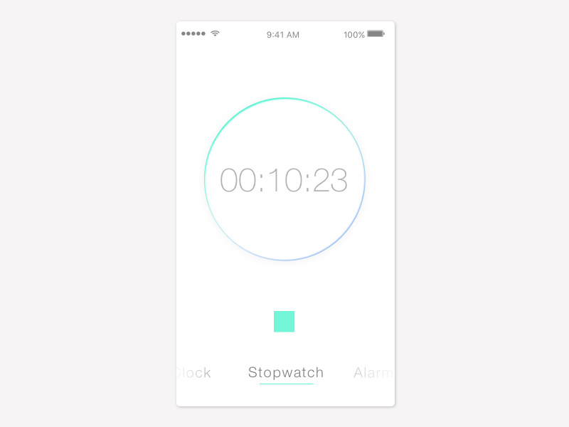 Stopwatch iOS by Rohit Girdhar on Dribbble