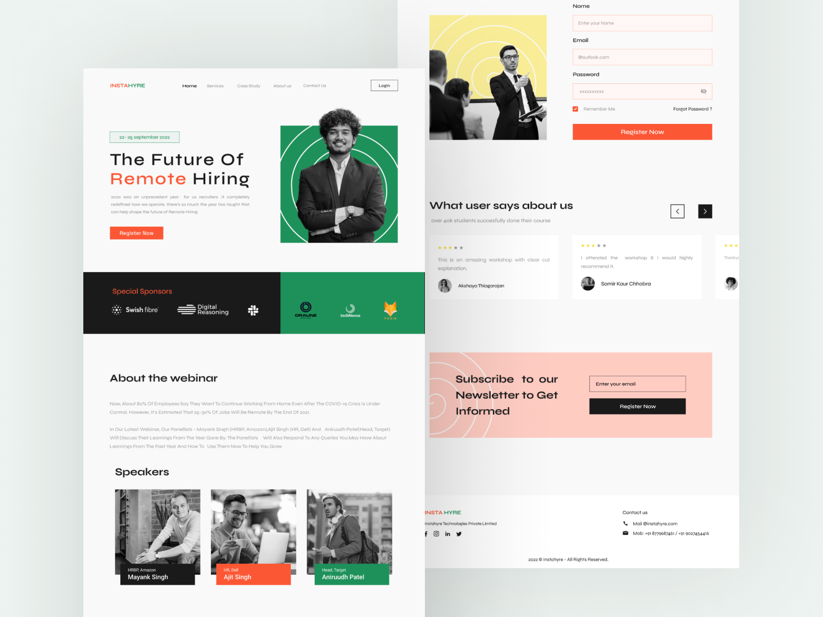 Webinar Registration Form by Gobi on Dribbble