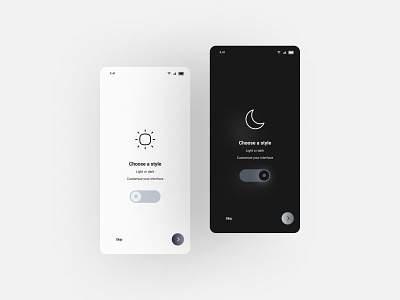 On/ Off Switch clean dailyui dailyui 015 dark design designchallenge graphic design illustration lamp mobileapp night onoff onoffswitch turnoff turnon ui ux