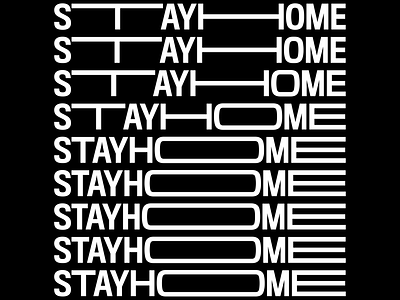 Stay home: flex after effect animation blackandwhite clean covid19 flat flexible kinetictypography loop motion design motion graphics stayhome