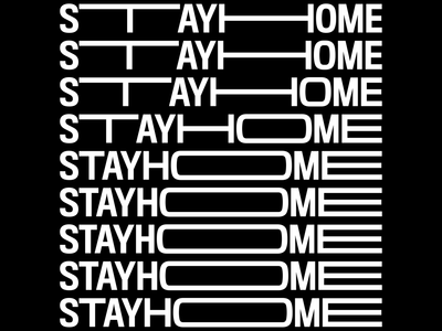 Stay home: flex after effect animation blackandwhite clean covid19 flat flexible kinetictypography loop motion design motion graphics stayhome
