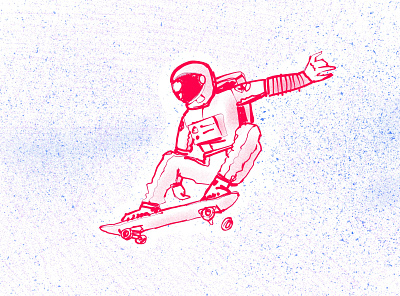 Outer flip astronaut digital art digital illustration digital ink illustration ipad pro procreate app skate life skateboarding space spaceman