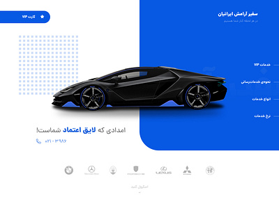 Soroush Aramesh Aria branding car design insurance ui ux website website design