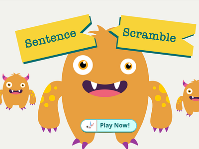 Sentence Scramble game welcome screen