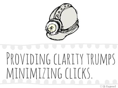 UX Learnings Providing Clarity Trumps Minimizing Clicks illustration ux design