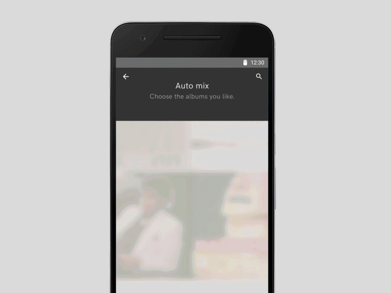 Material Design - playlist maker / music player albums android animation material design music nexus player playlists principle