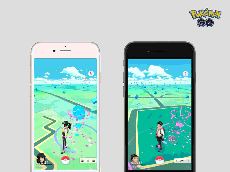 Pokemon Go - bump-to-trade - Principle prototype animated apple apps gif go ios iphone mac motion pokemon principle prototype