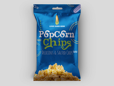 Popcorn Chips Packaging branding design food food packaging graphic design label label design packaging popcorn