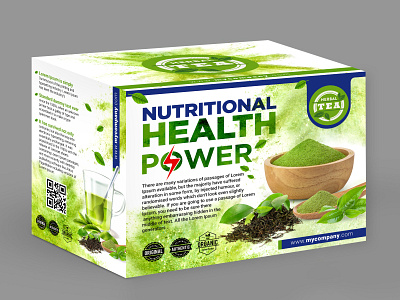 Nutritional Green Tea Packaging branding design drink flyer flyer design graphic design greentea illustration packaging packaging design soft tea