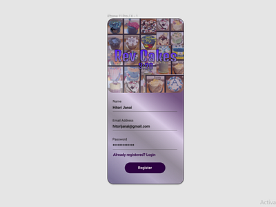 Signup Page app cakes dailyui dailyuichallenge design figma graphic design illustration registeration signup ui ux vector